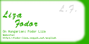 liza fodor business card
